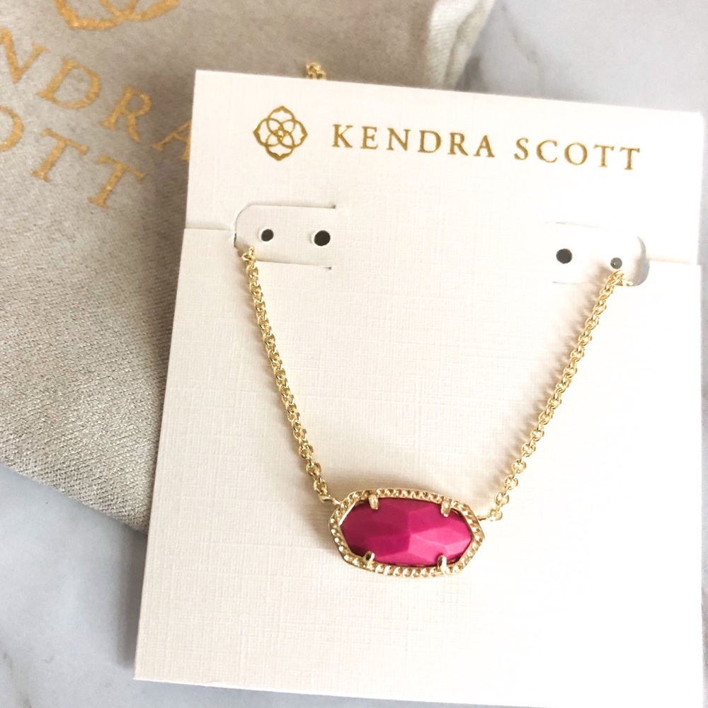 Kendra Scott Elisa Gold Necklace in Magenta